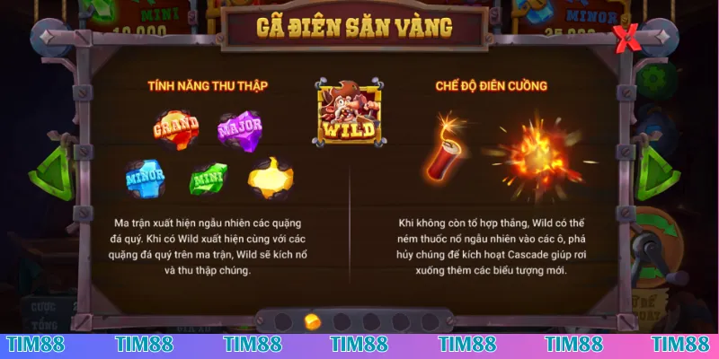 Cách chơi Mỏ Vàng Gã Điên Tim88 đỉnh của đỉnh